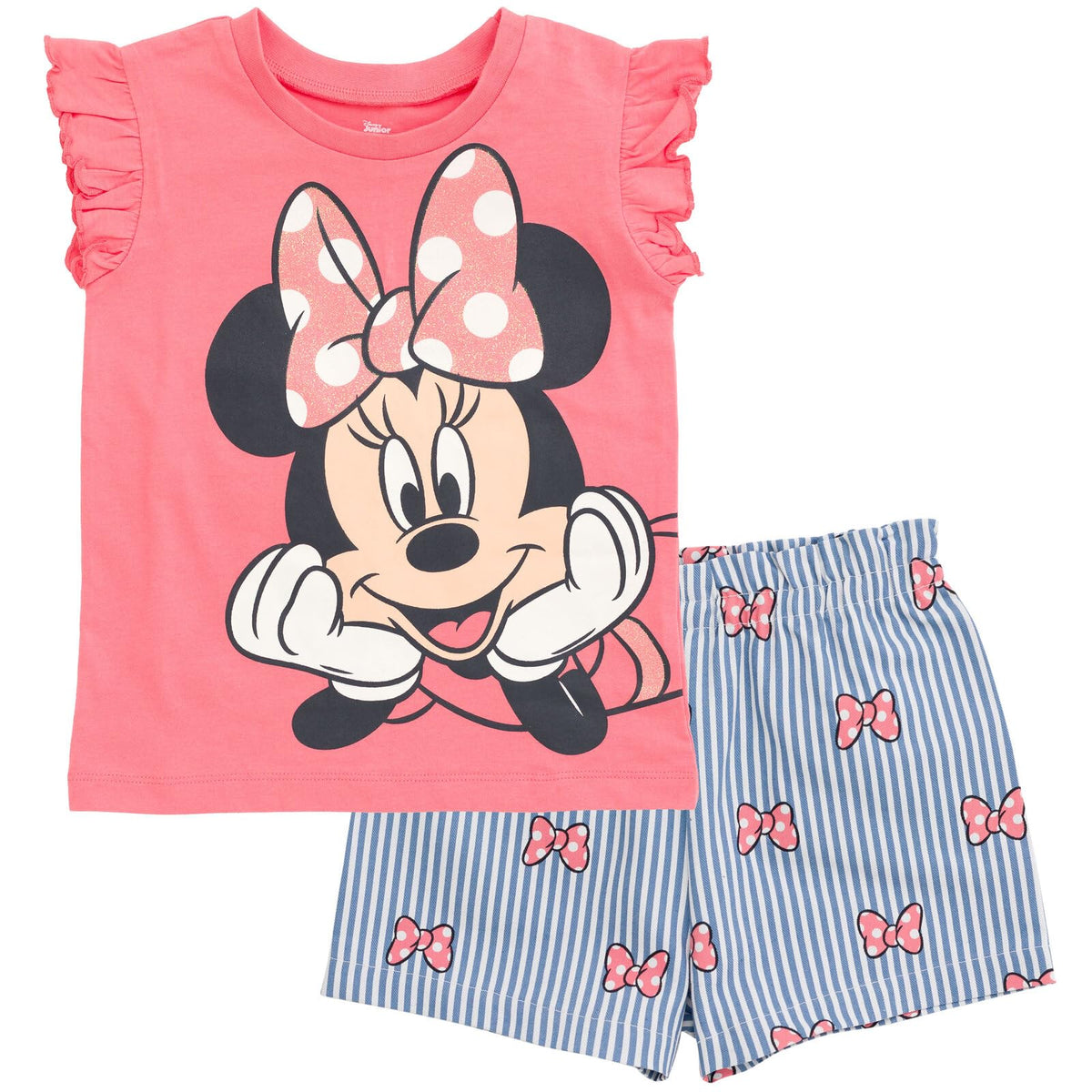 Disney Minnie Mouse Girls' 2-Piece Graphic T-Shirt and Shorts Set