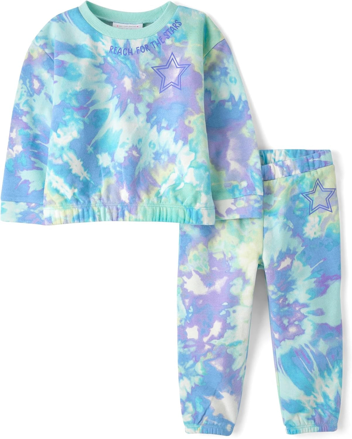 The Children's Place Baby Girls' And Toddler Long Sleeve Active Shirt and Pant, 2 Piece Outfit