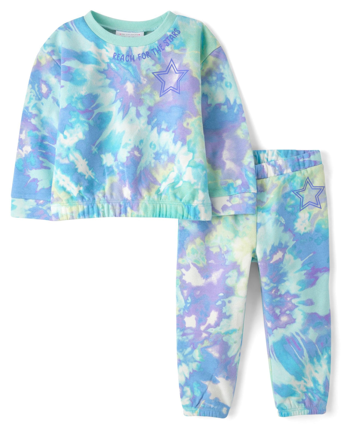 The Children's Place Baby Girls' And Toddler Long Sleeve Active Shirt and Pant, 2 Piece Outfit