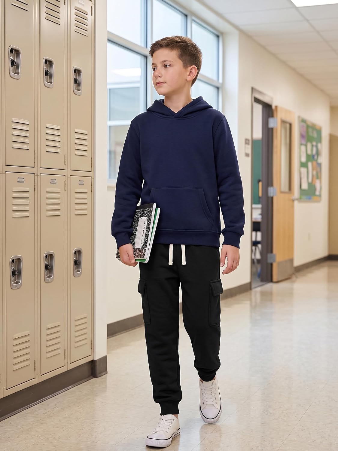 Boys Hoodies 3 Pack Cotton Fleece Pullover & Zip Up Hoodie for Kids