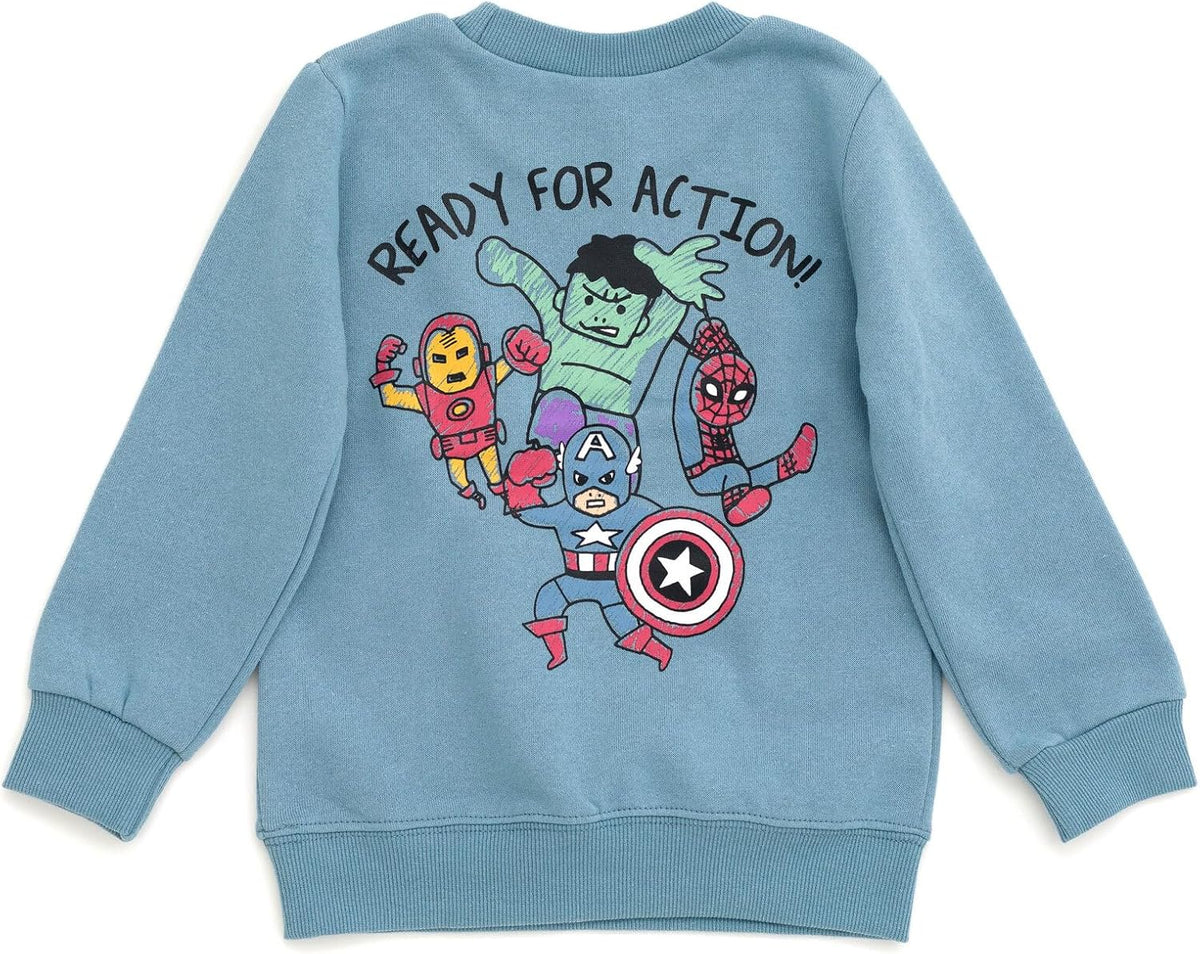 Marvel Comics Boys' Fleece 2-Piece Sweatshirt and Pants Set