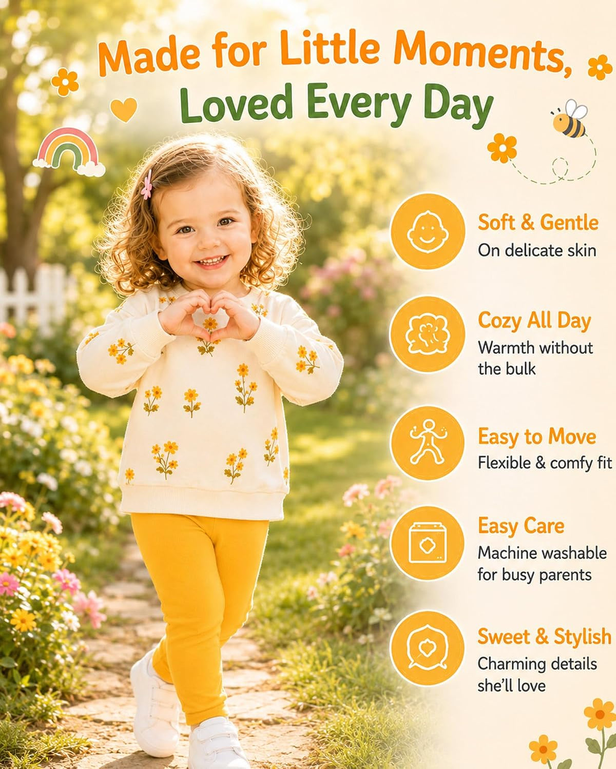 Baby Girl Clothes Baby Girl Outfits Sweatshirt Pants Set Long Sleeve Floral Print 6 12 18 24 Months 2T 3T