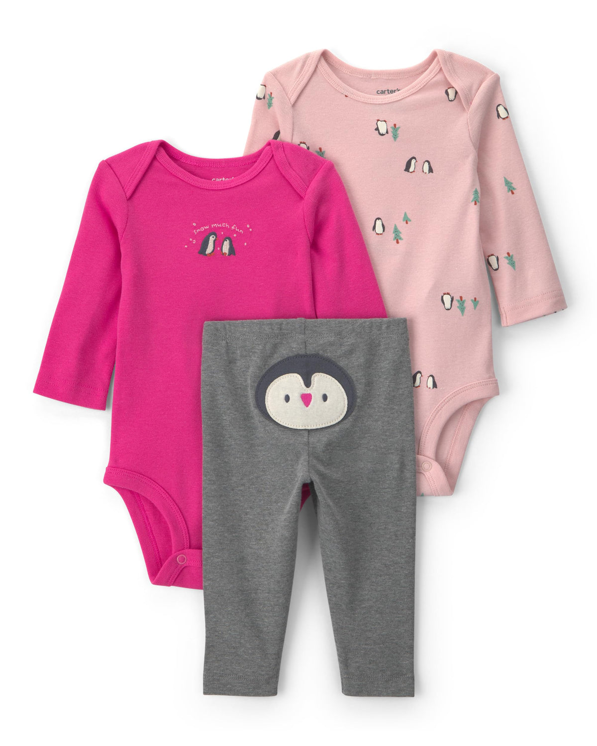 Carter's Baby Girls' 3-piece Bodysuit Pant Sets
