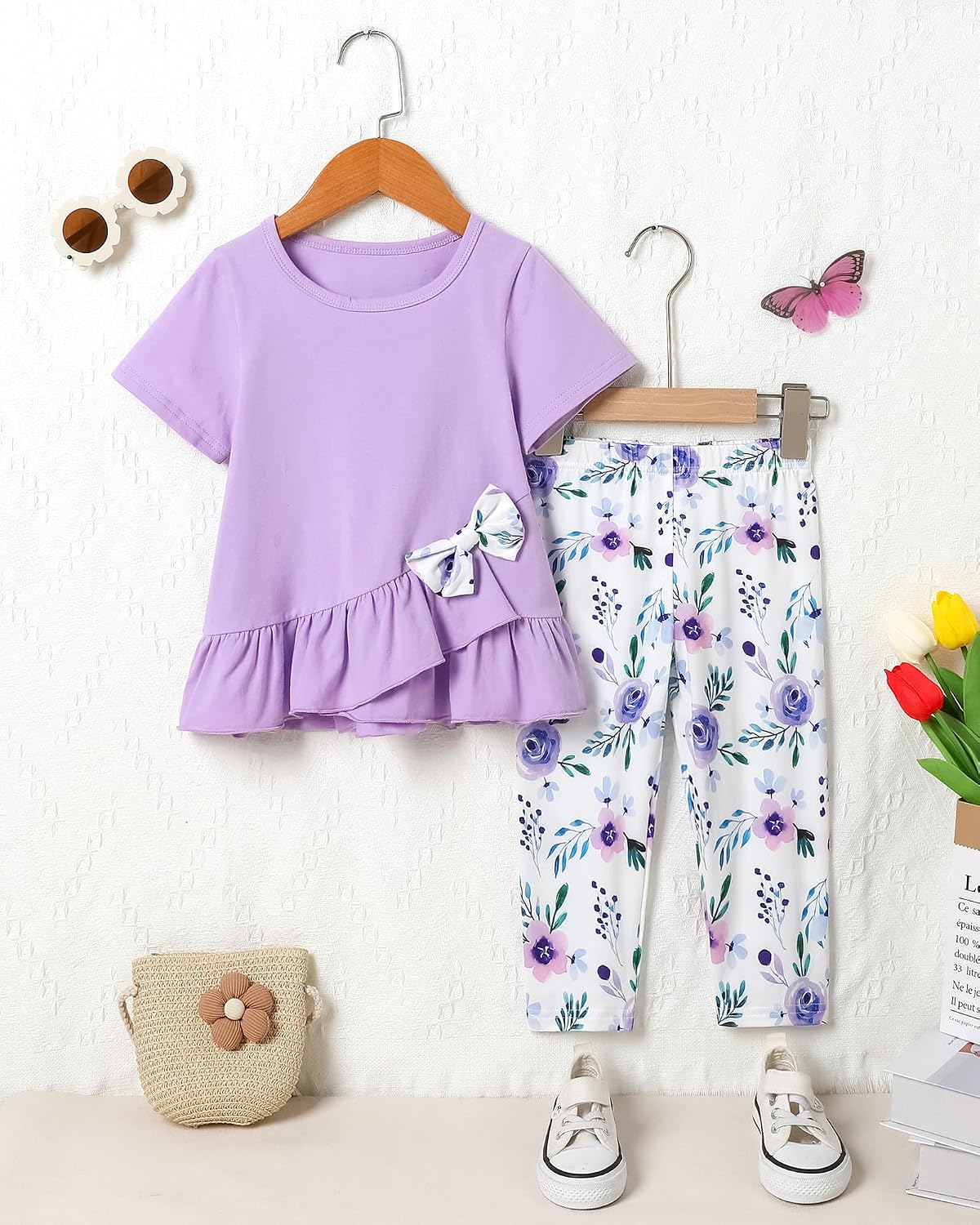 Toddler Girl Clothes 2-8Years Girls Spring Summer Outfit 2Pcs Set