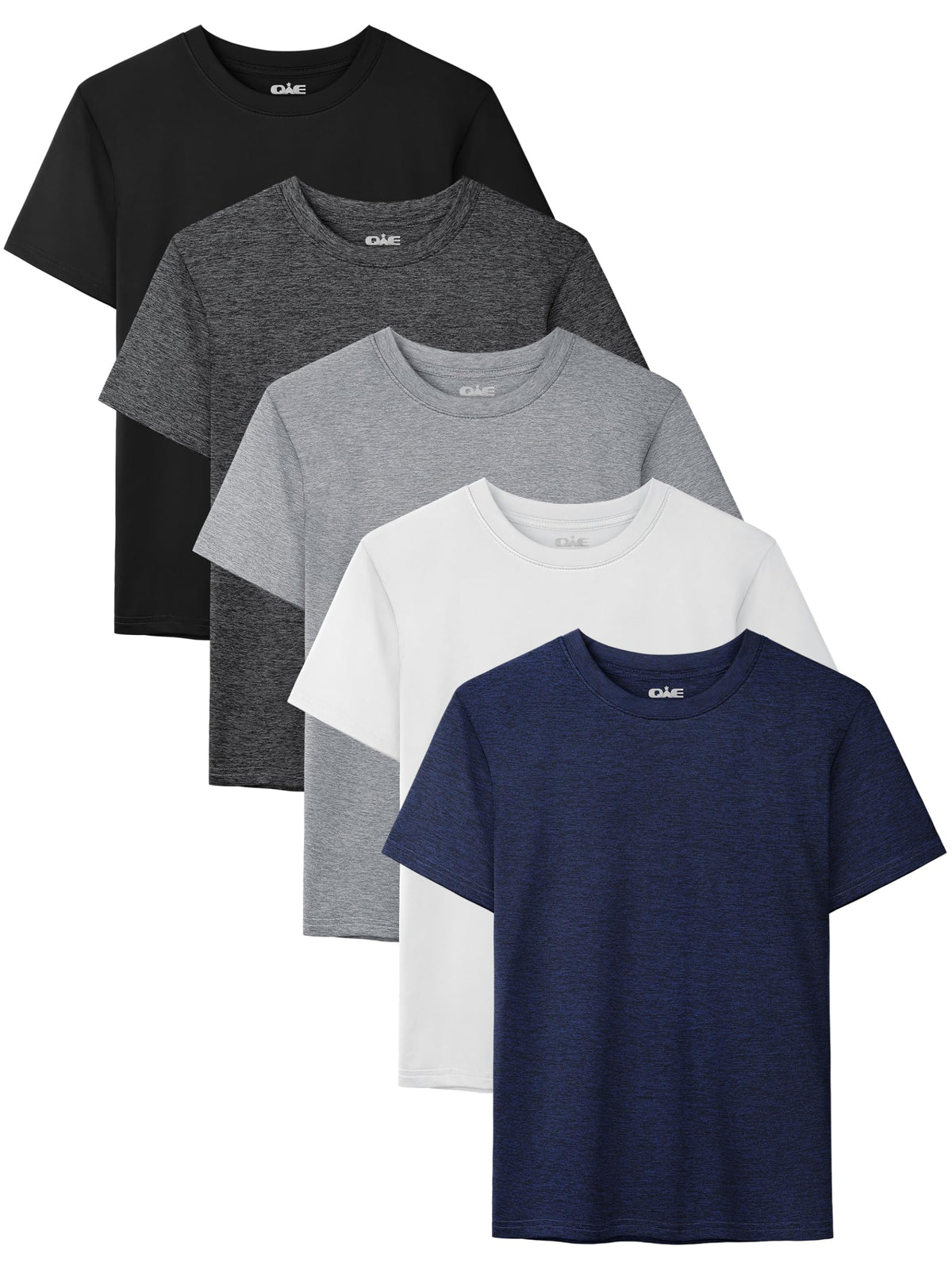 5 Pack Boys Shirts Youth Athletic Dry Fit Shirts Short Sleeve T-Shirt Tops