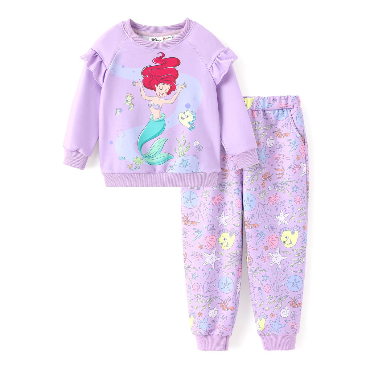 Disney Outfits for Girls Long Sleeve Shirt Pocket Pant Toddler Sweatsuit