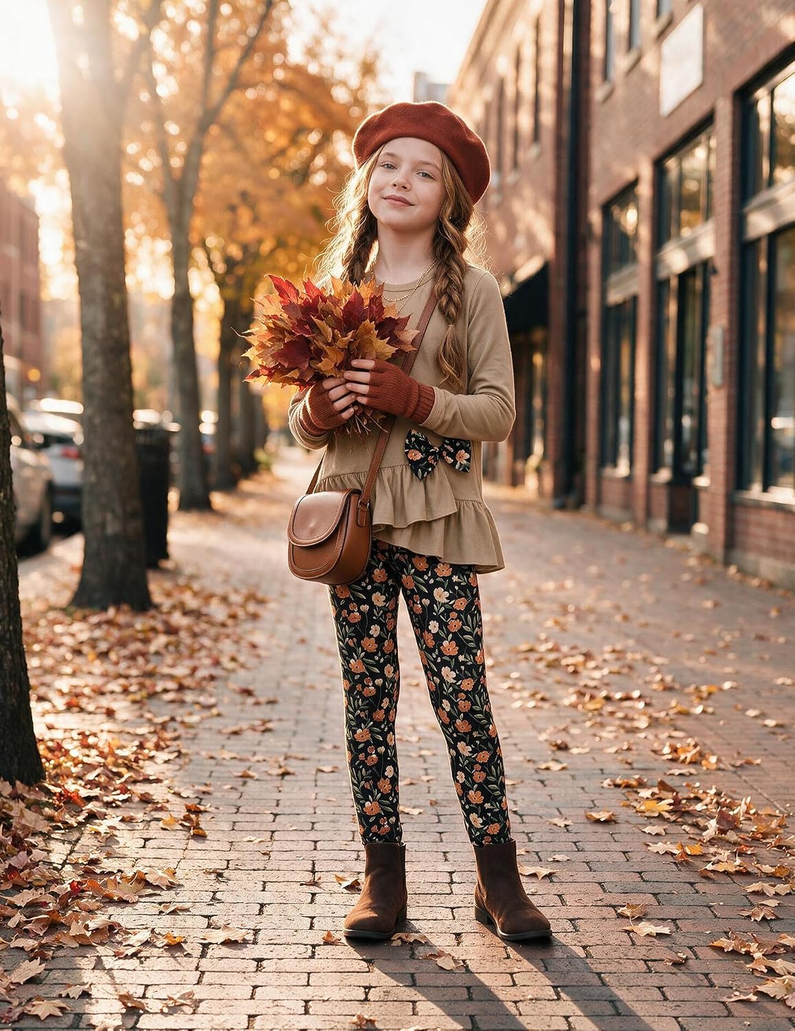 Arshiner Toddler Girl Clothes Fall Outfit Long Sleeve Tops Leggings Set