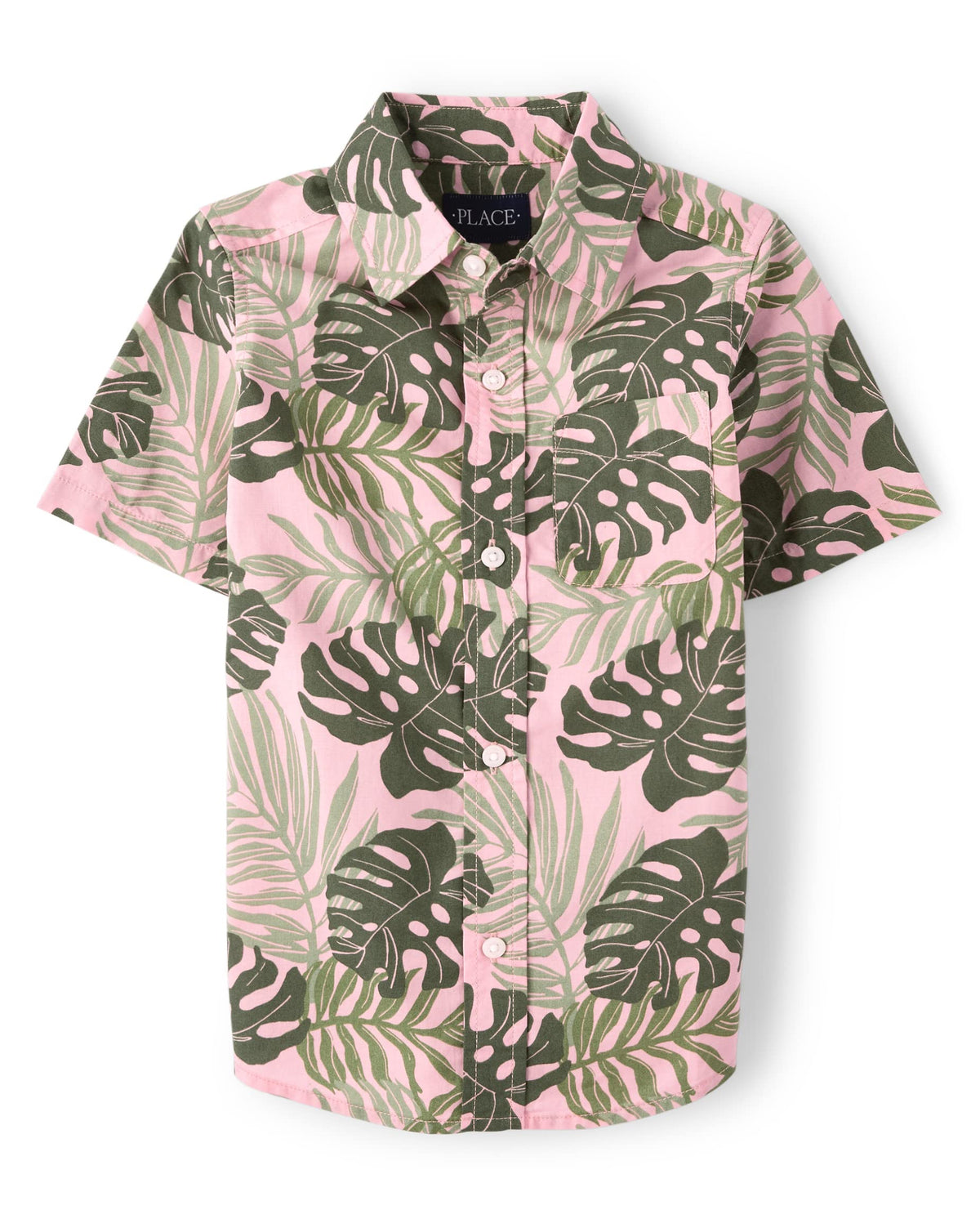 The Children's Place boys Short Sleeve Button Up Shirt