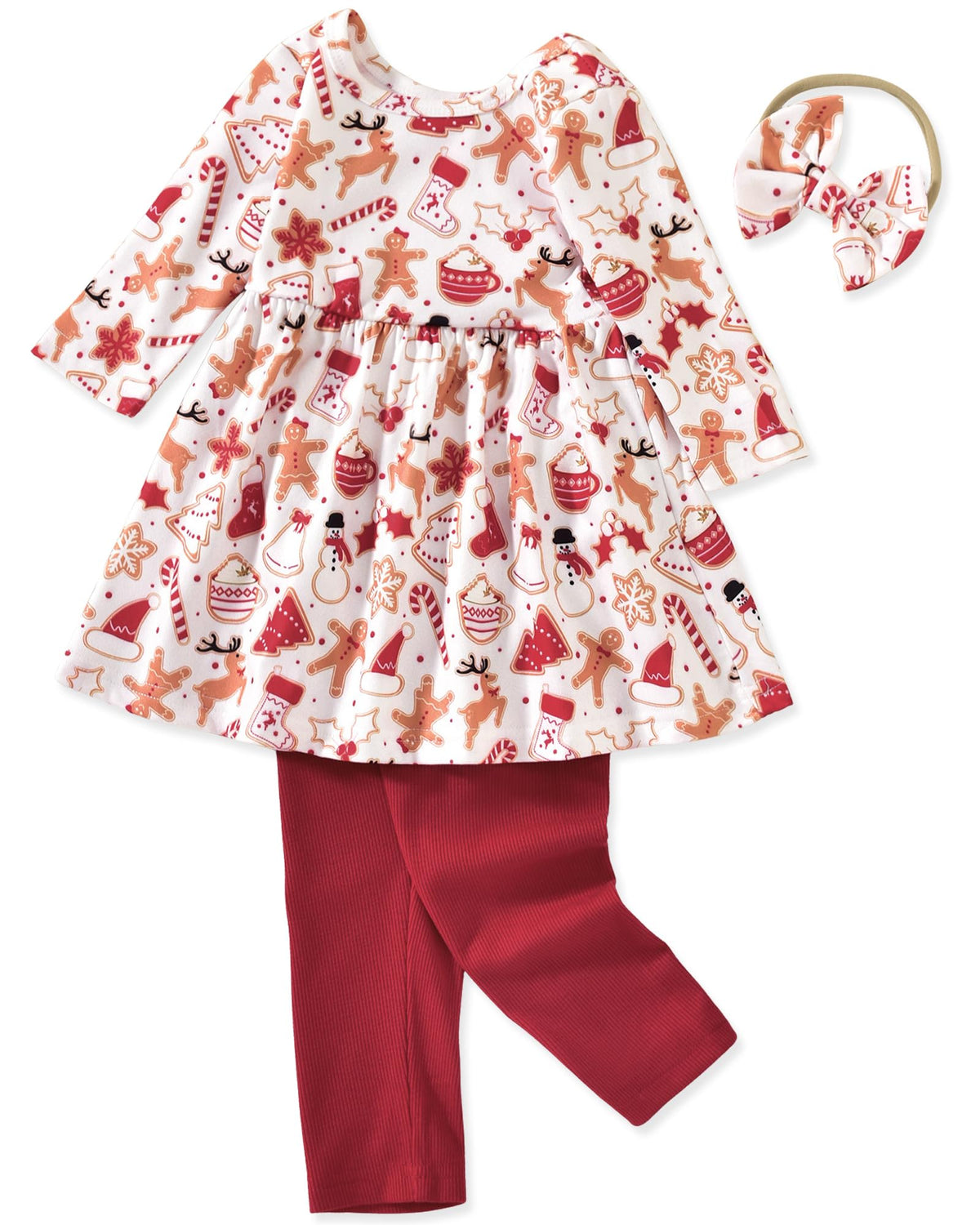 Aalizzwell Toddler Girls Floral Tunic Outfit for Fall Winter