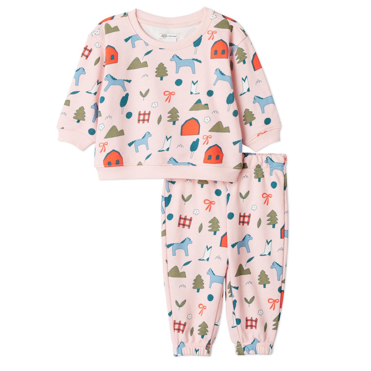 Amazon Essentials x Sofia Grainge Unisex Toddlers and Babies' Sweatshirt & Sweatpant Set