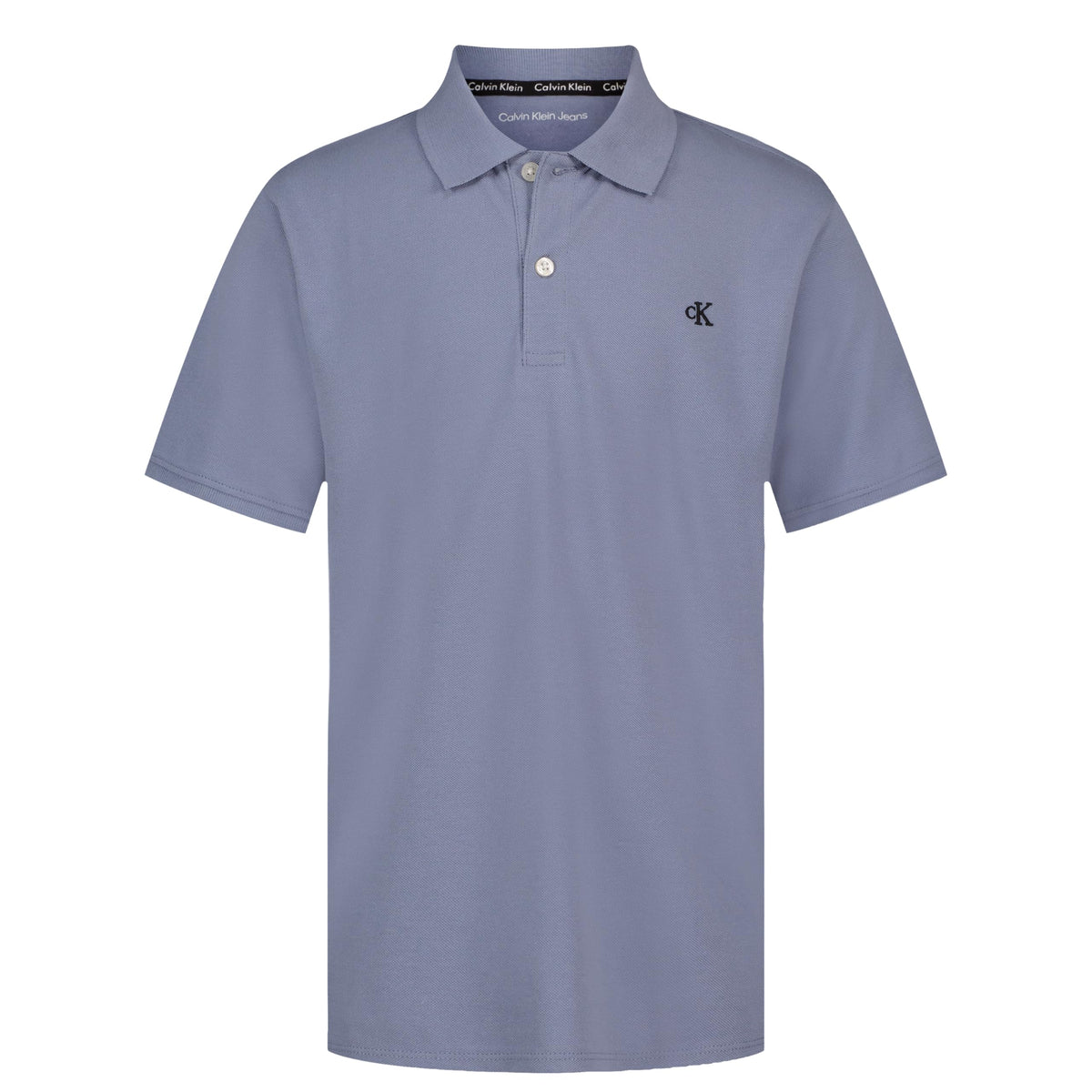 Calvin Klein Boys Short Sleeve Micro Pique Solid Polo, Button Closure, Soft & Comfortable