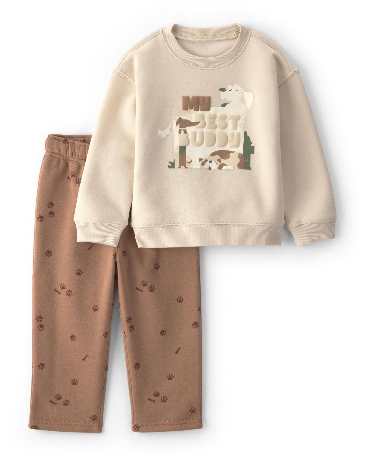 Carter's Baby Boys' 2-piece Pant Set Navy Blue Grey Little Champ Print