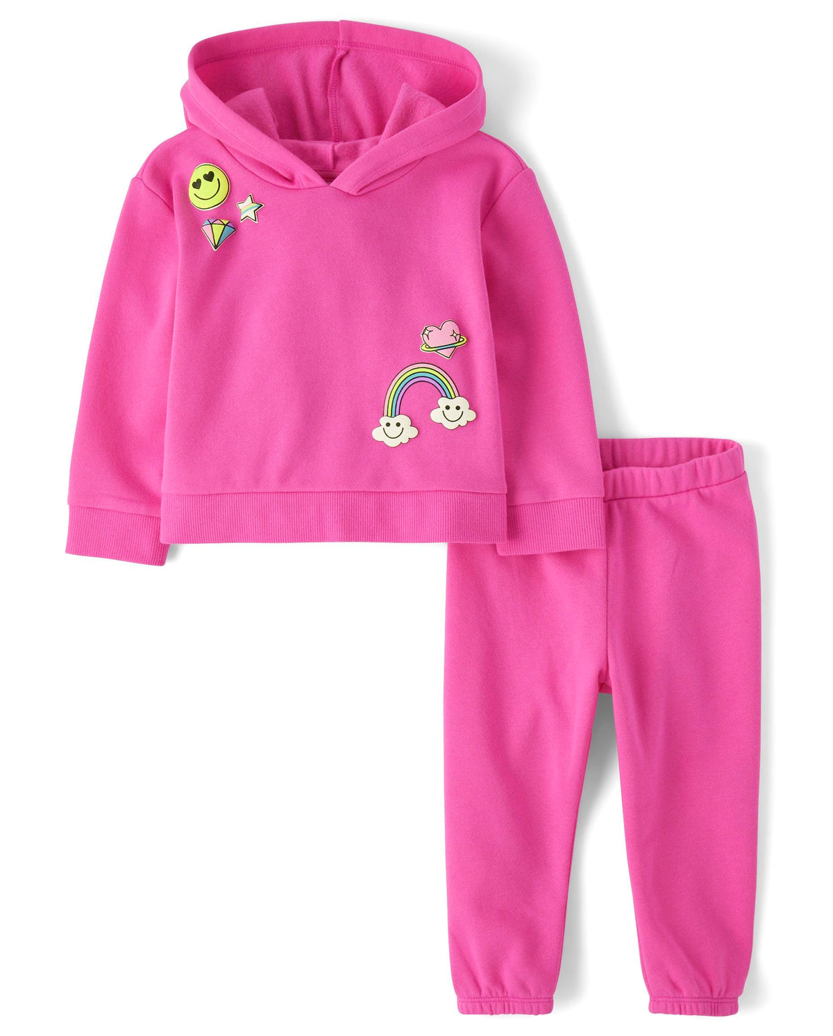 The Children's Place Baby Girls' And Toddler Long Sleeve Active Shirt and Pant, 2 Piece Outfit