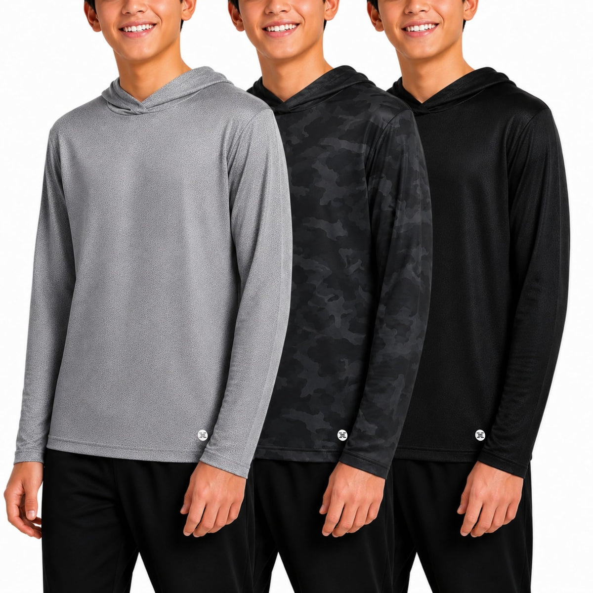 RBX Boys 3-Pack Lightweight Pullover Hoodies, Long Sleeve Sweatshirts, 4-20