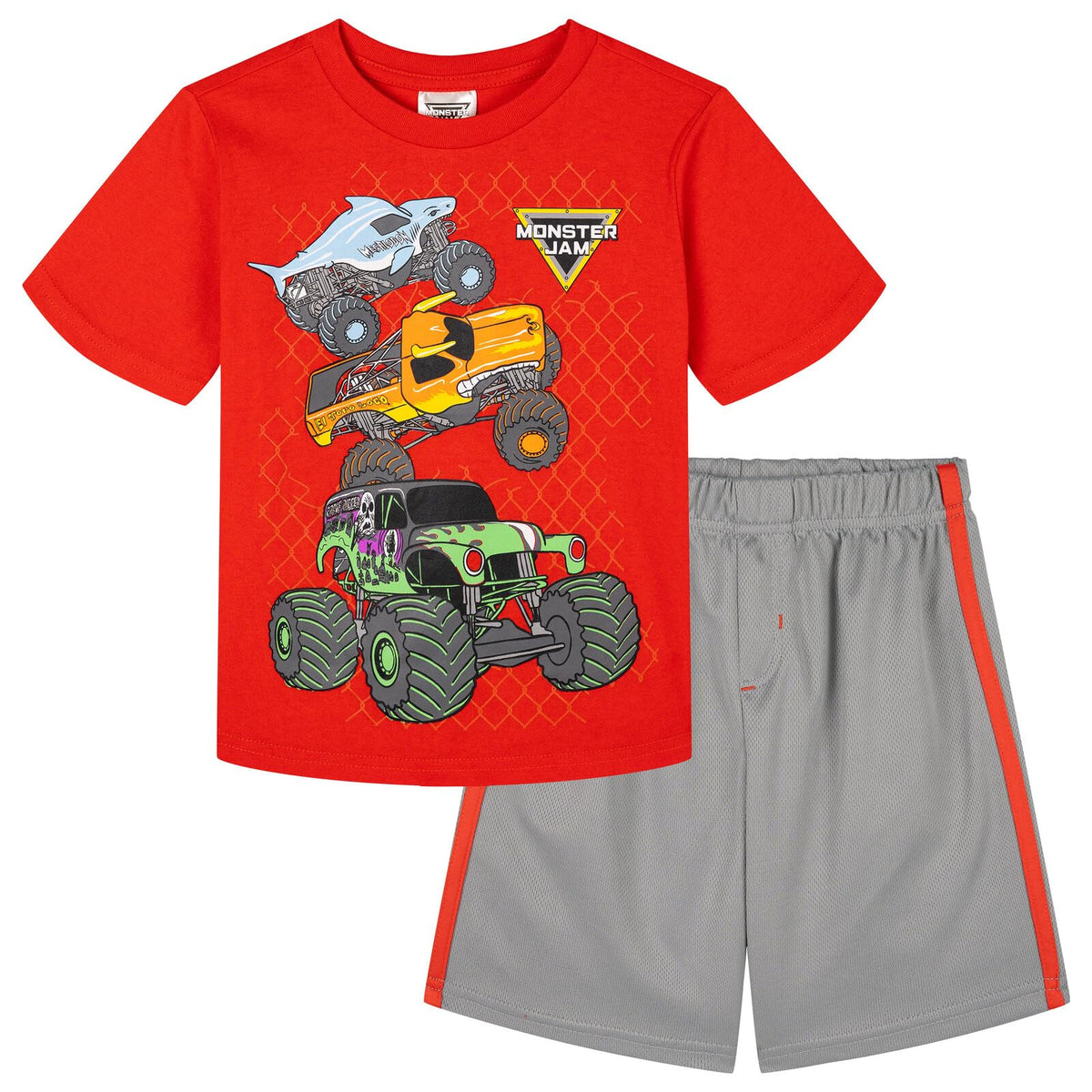 Monster Jam Boys' Athletic 2-Piece T-Shirt and Shorts Set Toddler to Big Kid