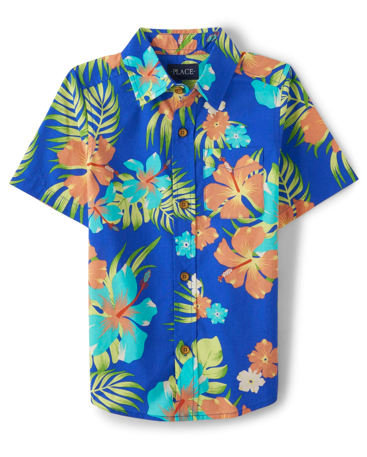 The Children's Place boys Short Sleeve Button Up Shirt