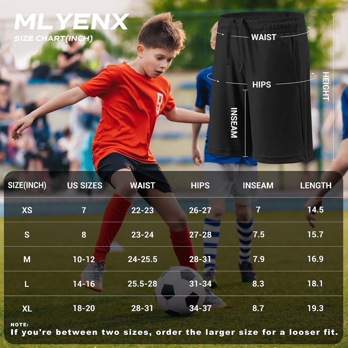 MLYENX 5 Pack Boys Athletic Shorts Basketball Quick Dry with Pockets
