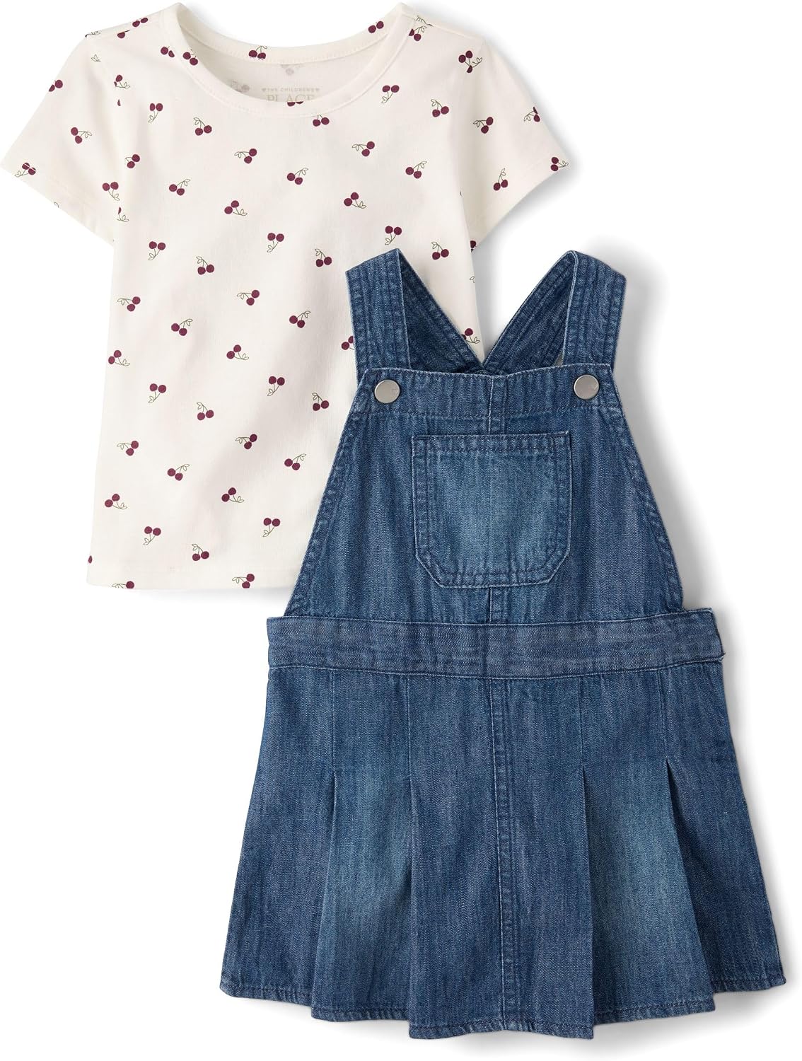 The Children's Place Baby Girls' And Toddler Short Sleeve Top and Skirtall,2-piece Outfit Set