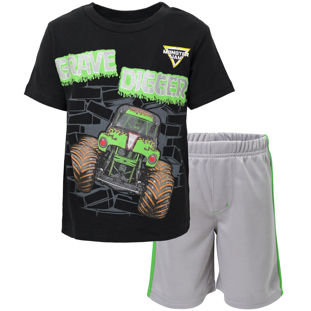 Monster Jam Boys' Athletic 2-Piece T-Shirt and Shorts Set Toddler to Big Kid