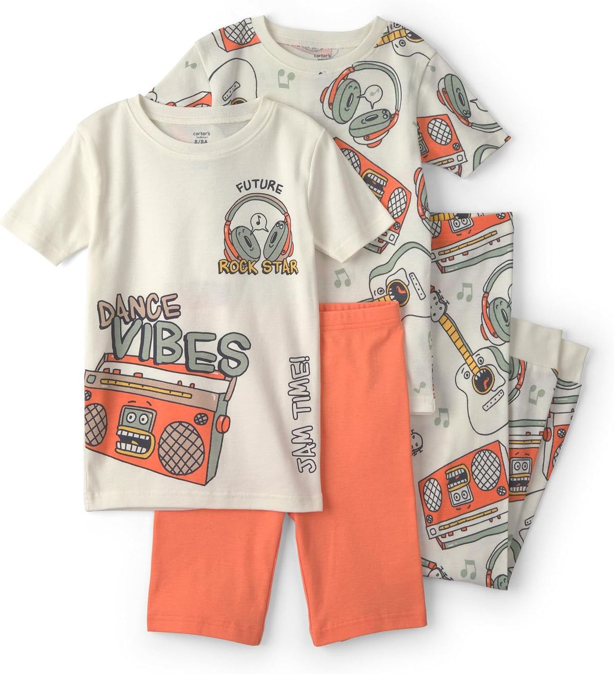 Carter's Boys' 4-piece Tight Fit Cotton Pajama Set