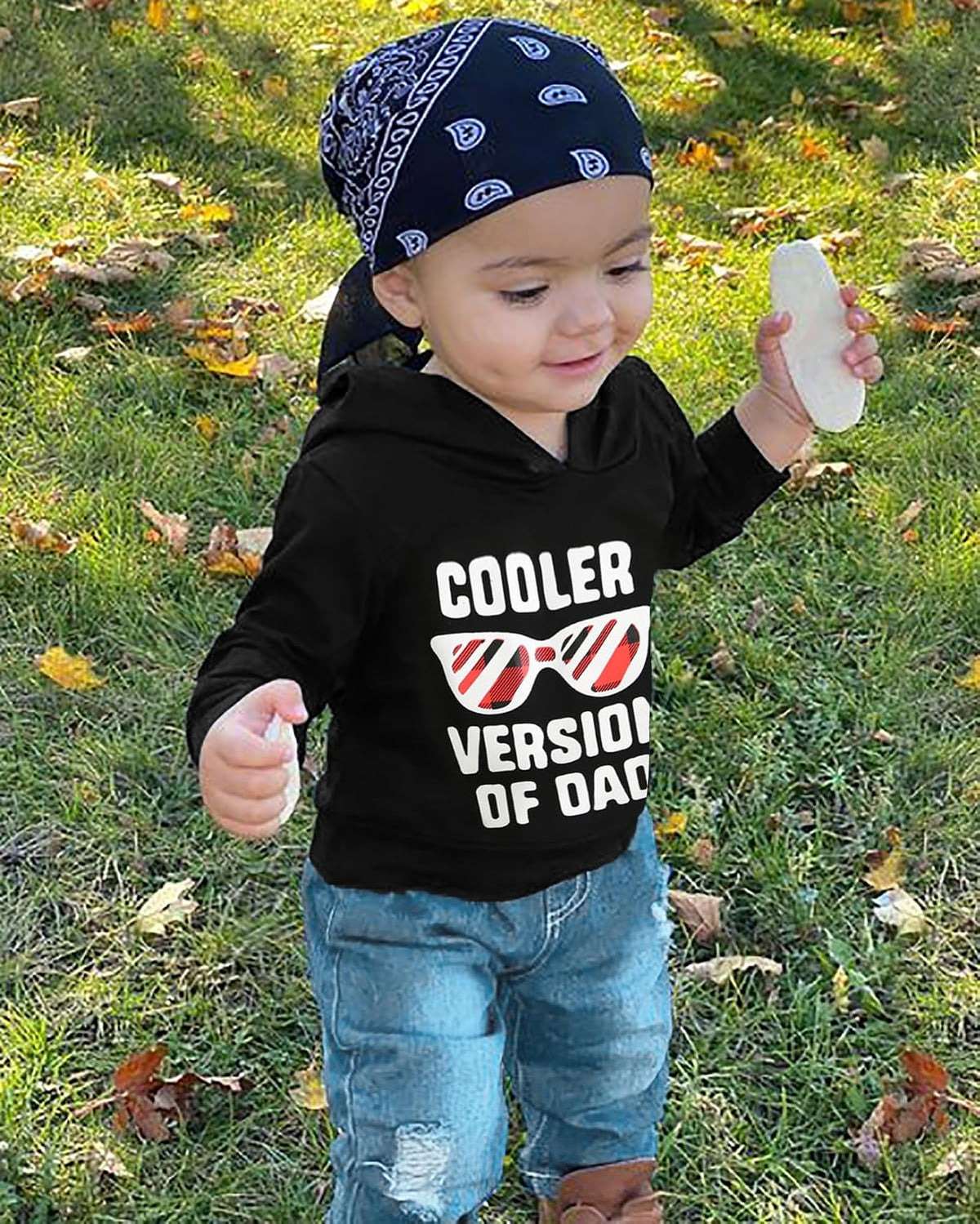 YALLET Toddler Boy Clothes Fall Winter Hoodie Top Ripped Jeans Outfit 1-5T