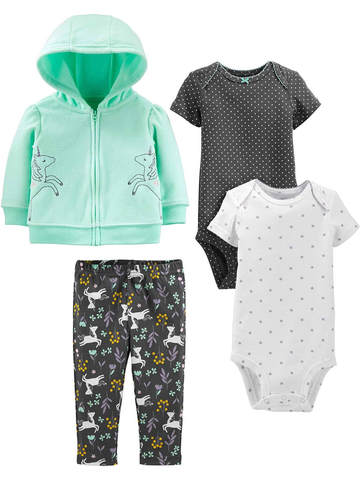 Simple Joys by Carter's Baby Girls 4-piece Jacket, Pant, and Bodysuit Set