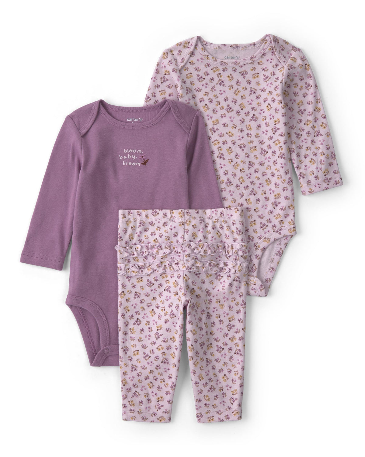 Carter's Baby Girls' 3-piece Bodysuit Pant Sets