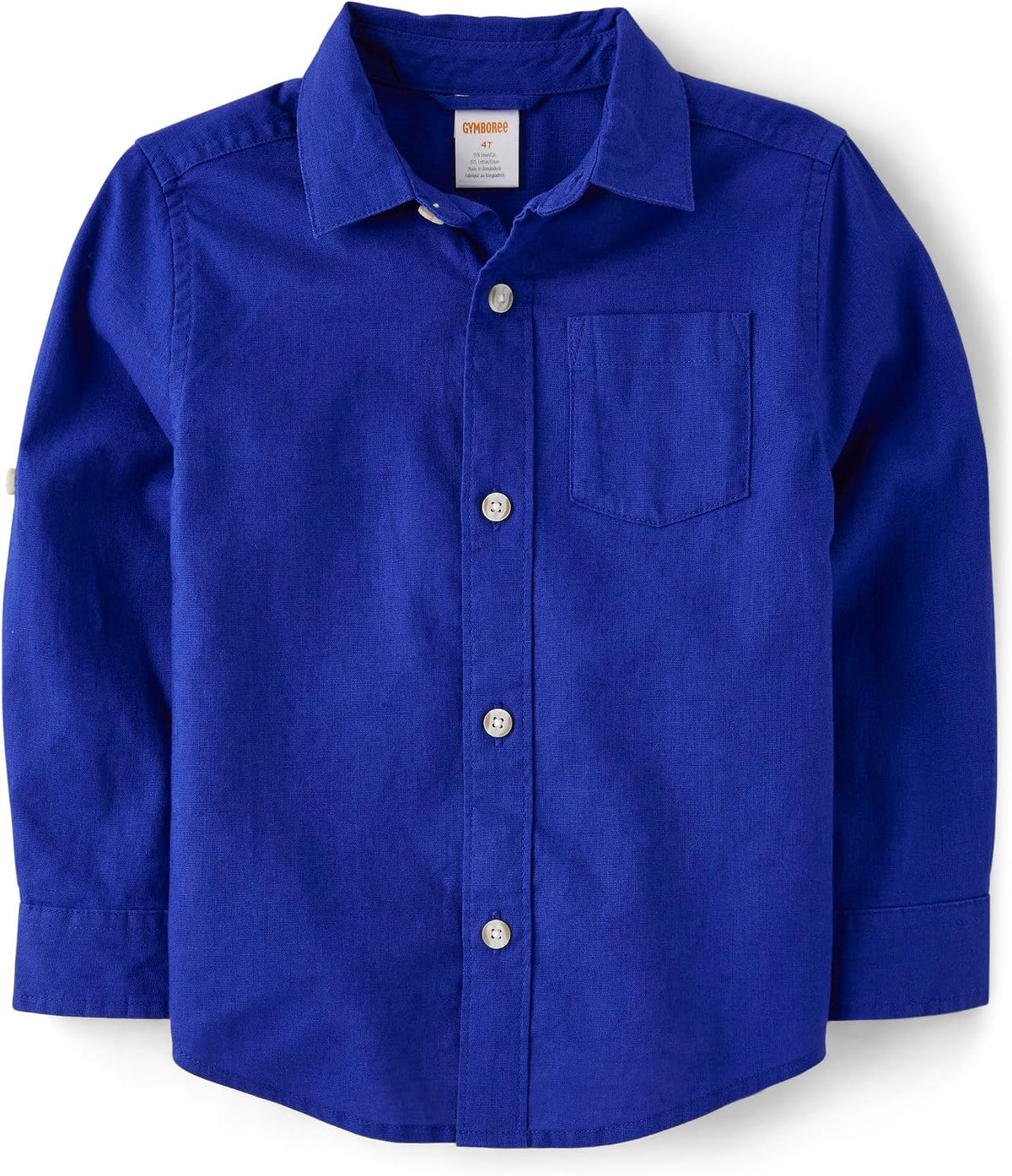 Gymboree boys And Toddler Long Sleeve Linen Button Up Shirt