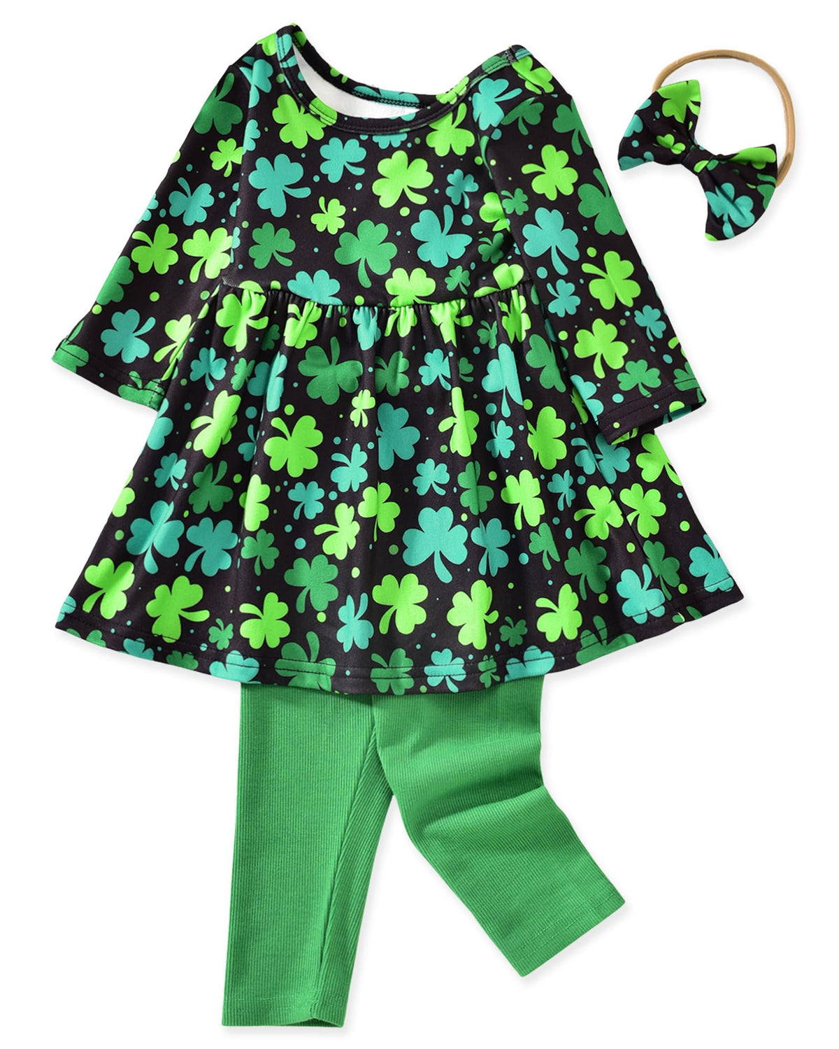 Aalizzwell Toddler Girls Floral Tunic Outfit for Fall Winter