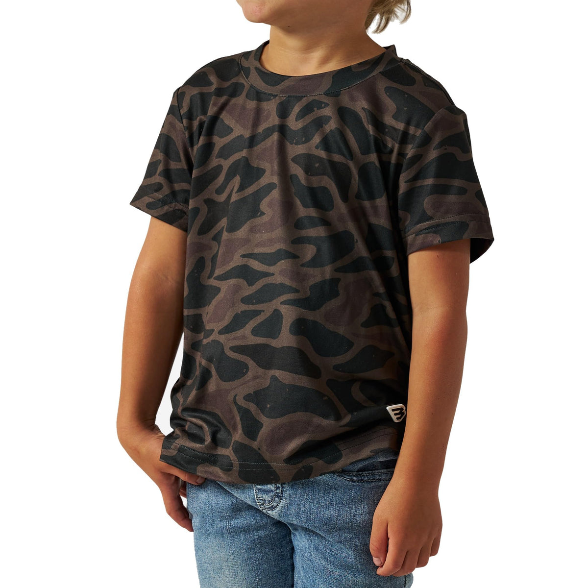 Burlebo Youth Go to Tee Lightweight Performance T Shirt for Kids, Breathable Athletic Short Sleeve Shirt