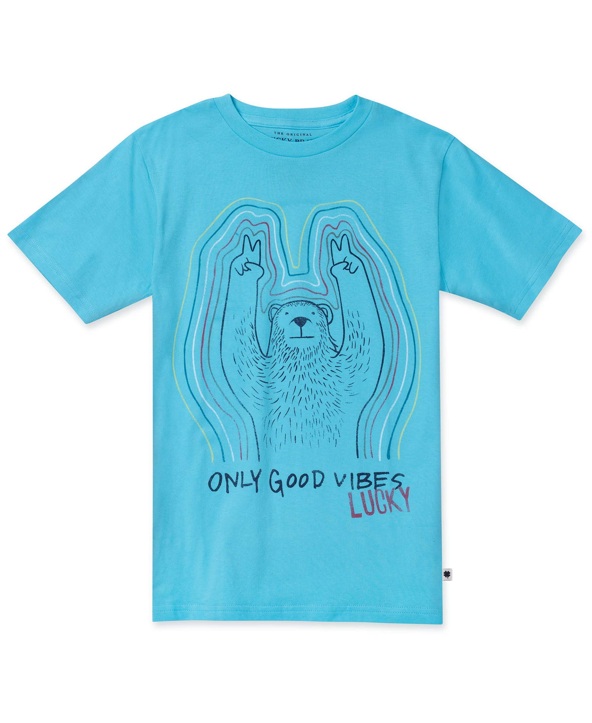 Lucky Brand Boys' Short Sleeve Graphic Crew Neck T-Shirt, Soft, Comfortable, Relaxed Fit