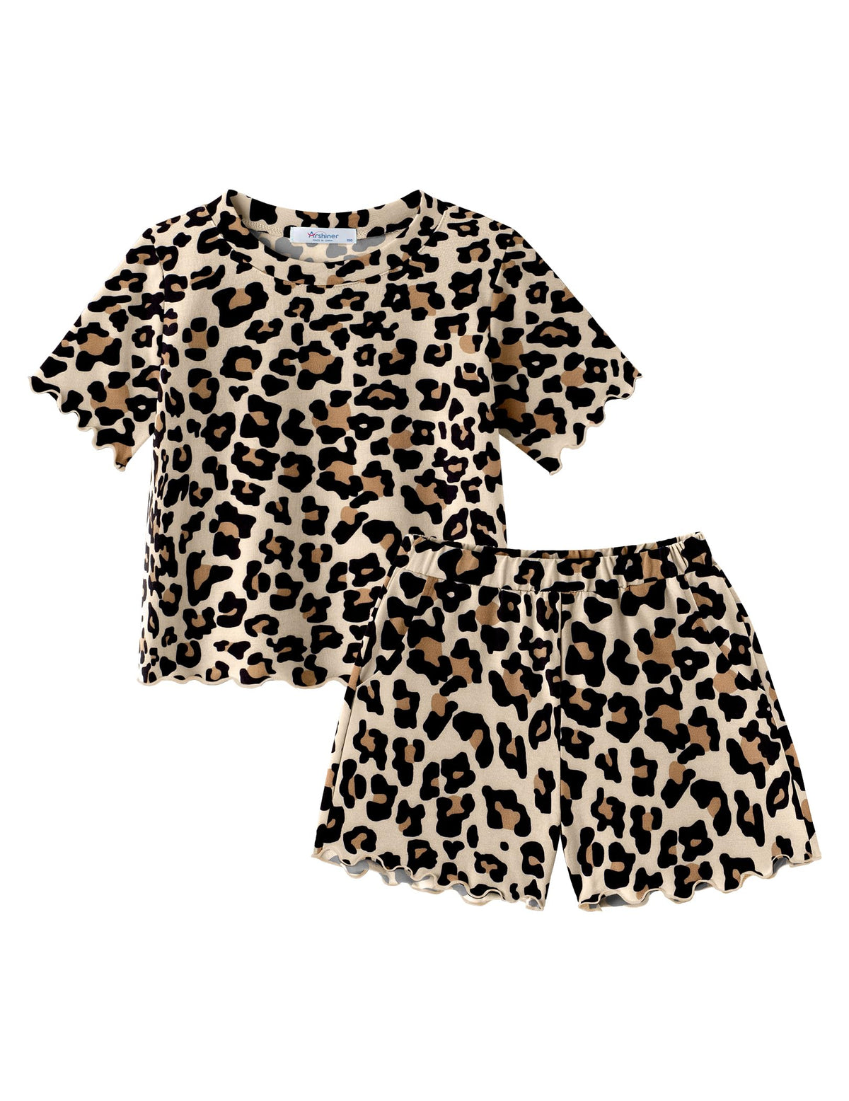 Arshiner Toddler Girls Clothes Ruffle Sleeves Top and Short 2 Piece Outfits