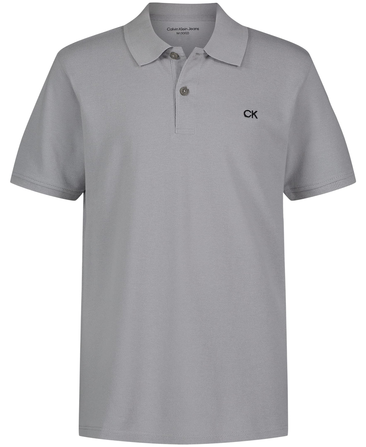Calvin Klein Boys Short Sleeve Micro Pique Solid Polo, Button Closure, Soft & Comfortable