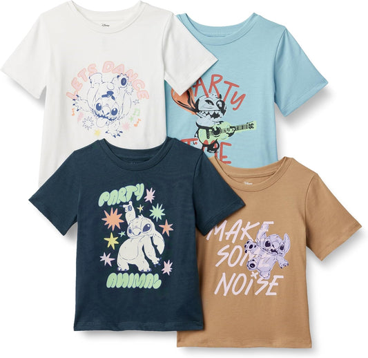 Amazon Essentials Boys and Toddlers' Short-Sleeve T-Shirts, Pack of 4
