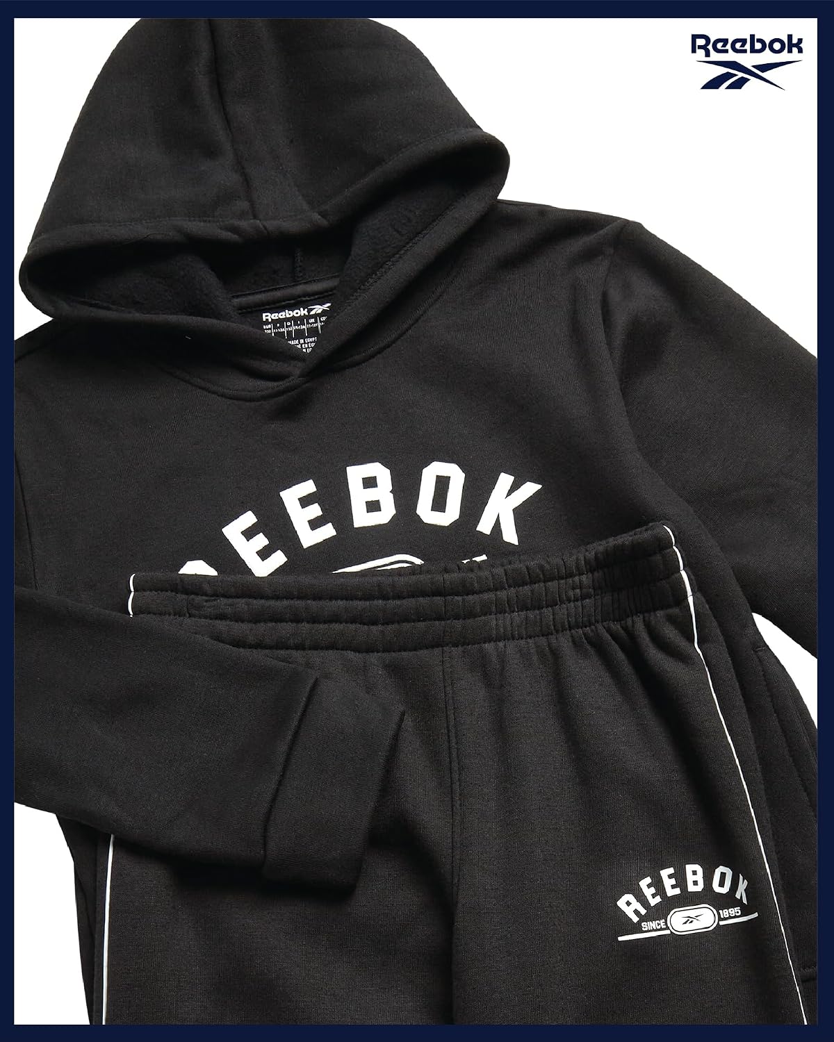 Reebok Boys 2-Piece Fleece Hoodie & Jogger Sweatsuit Set