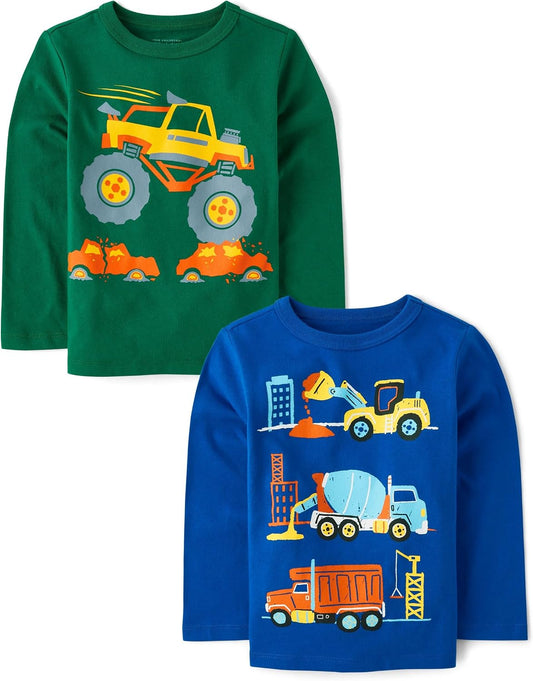 The Children's Place,Baby Boys,and Toddler Assorted Everyday Long Sleeve Graphic T-Shirts