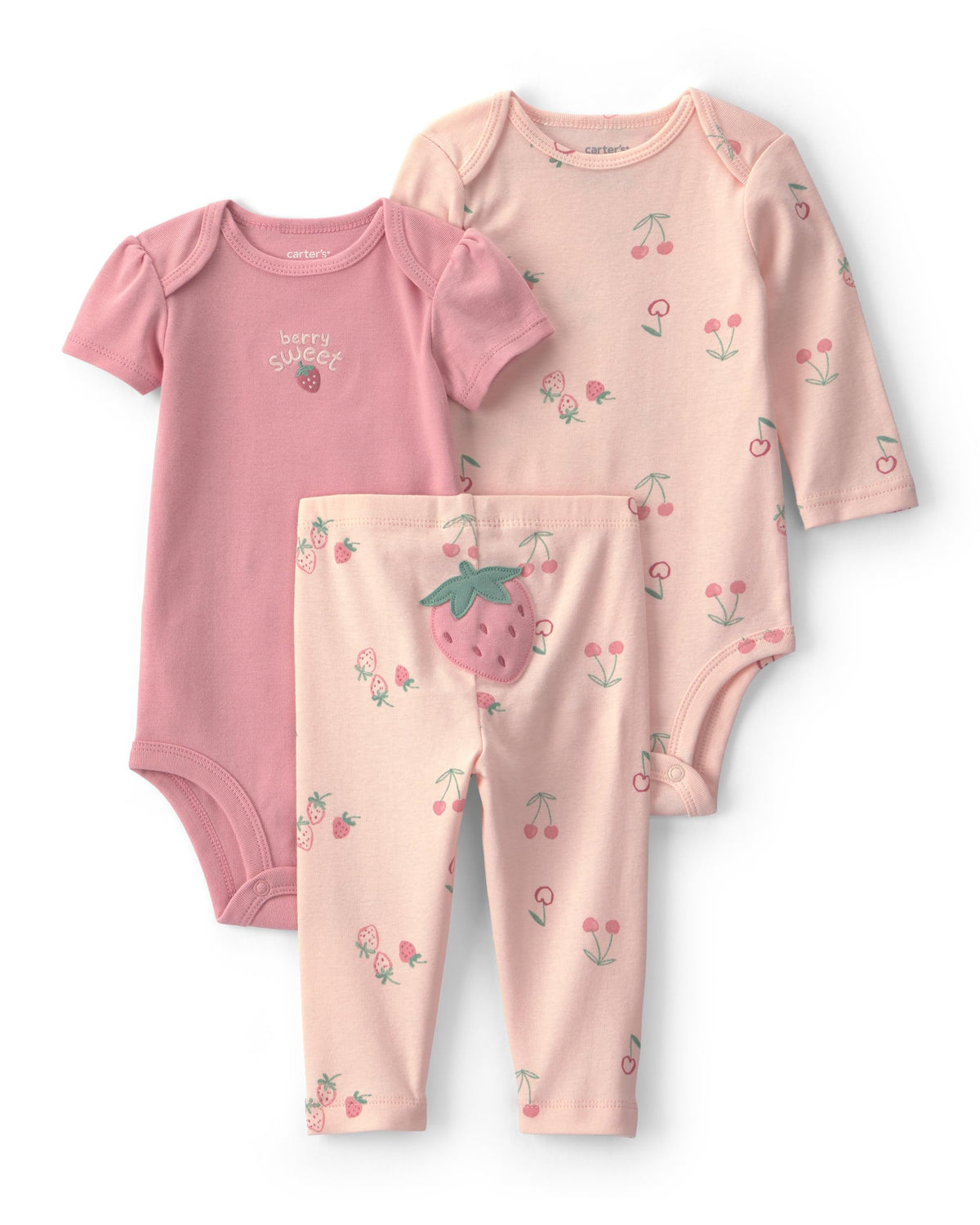 Carter's Baby Girls' 3-piece Bodysuit Pant Sets