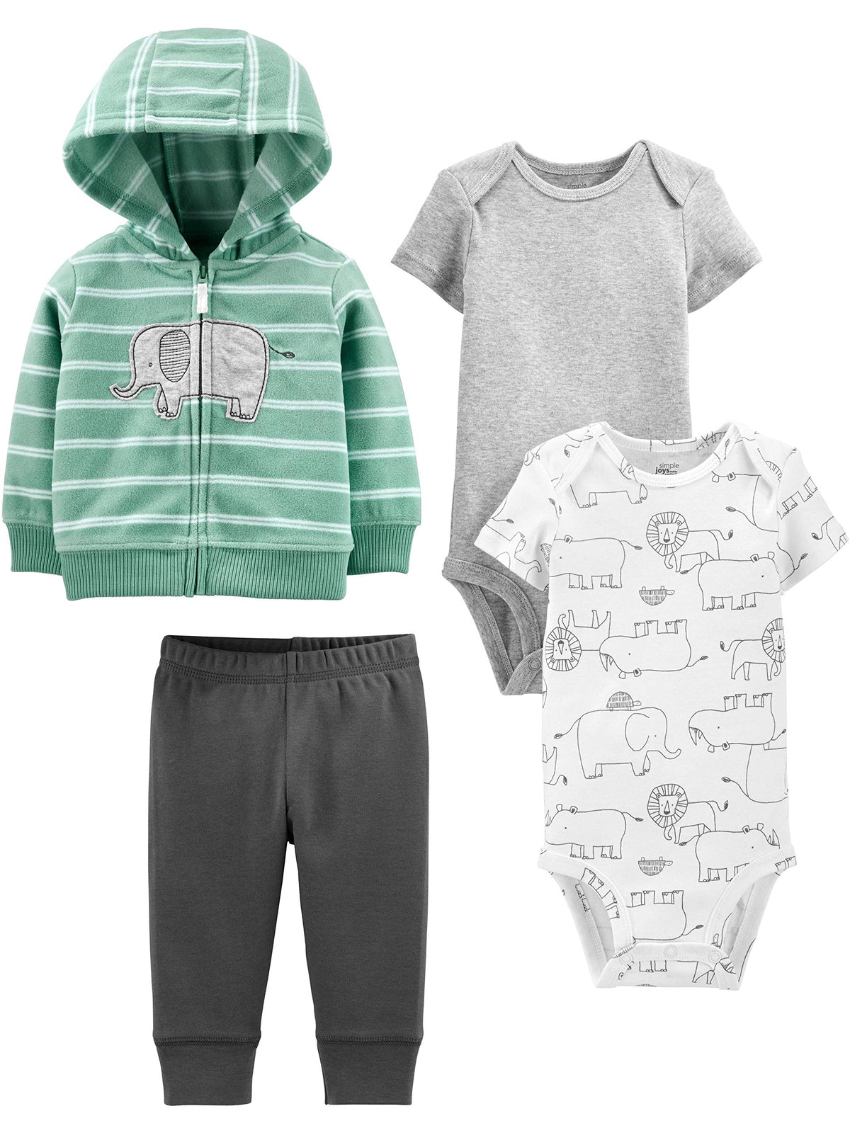 Simple Joys by Carter's Baby Boys 4-piece Jacket, Pant, and Bodysuit Set