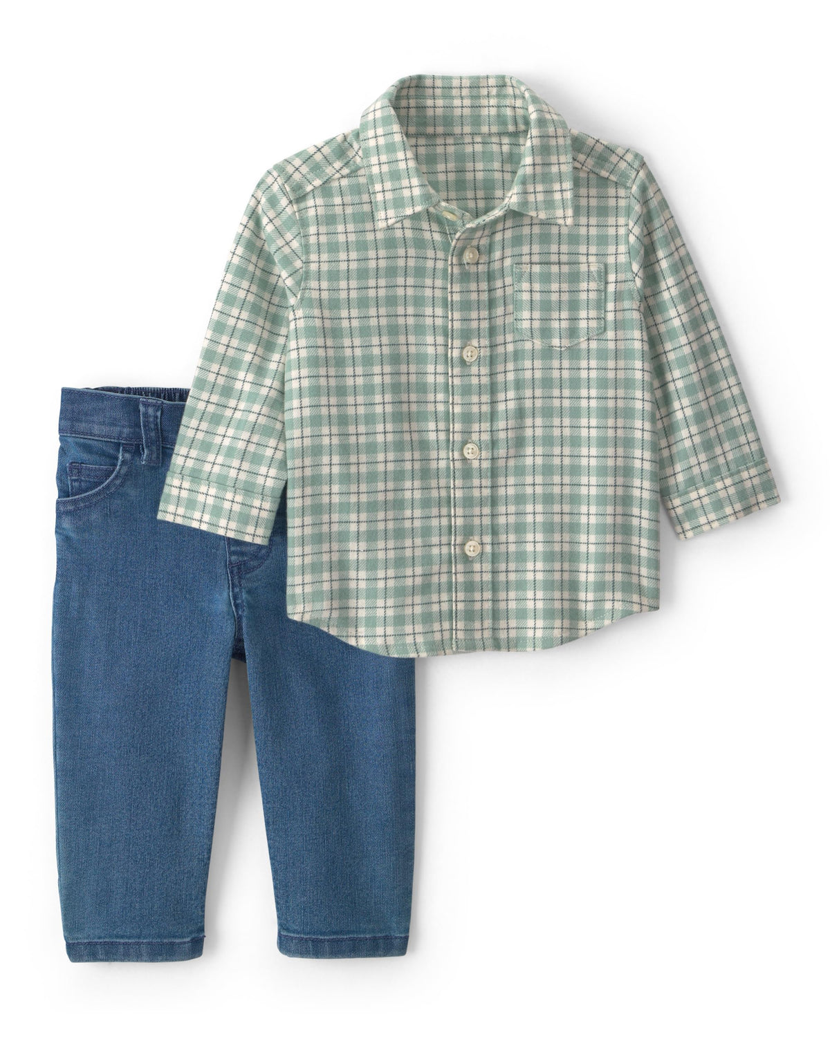 Carter's Baby Boys' 2-piece Pant Set Navy Blue Grey Little Champ Print