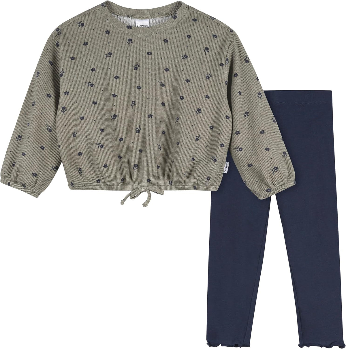 Gerber Baby Girls' 2-piece Long Sleeve Top and Legging Set
