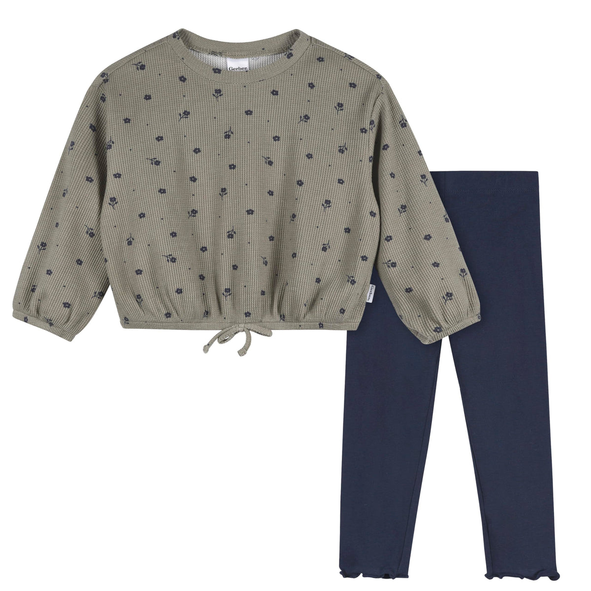 Gerber Baby Girls' 2-piece Long Sleeve Top and Legging Set
