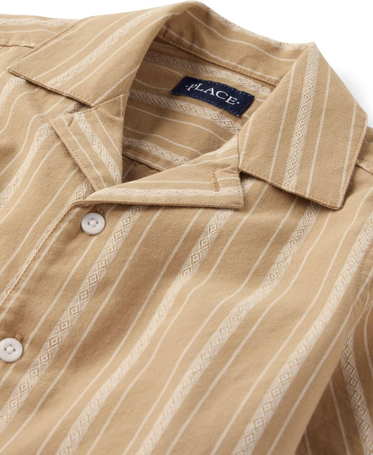 The Children's Place boys Short Sleeve Button Up Shirt