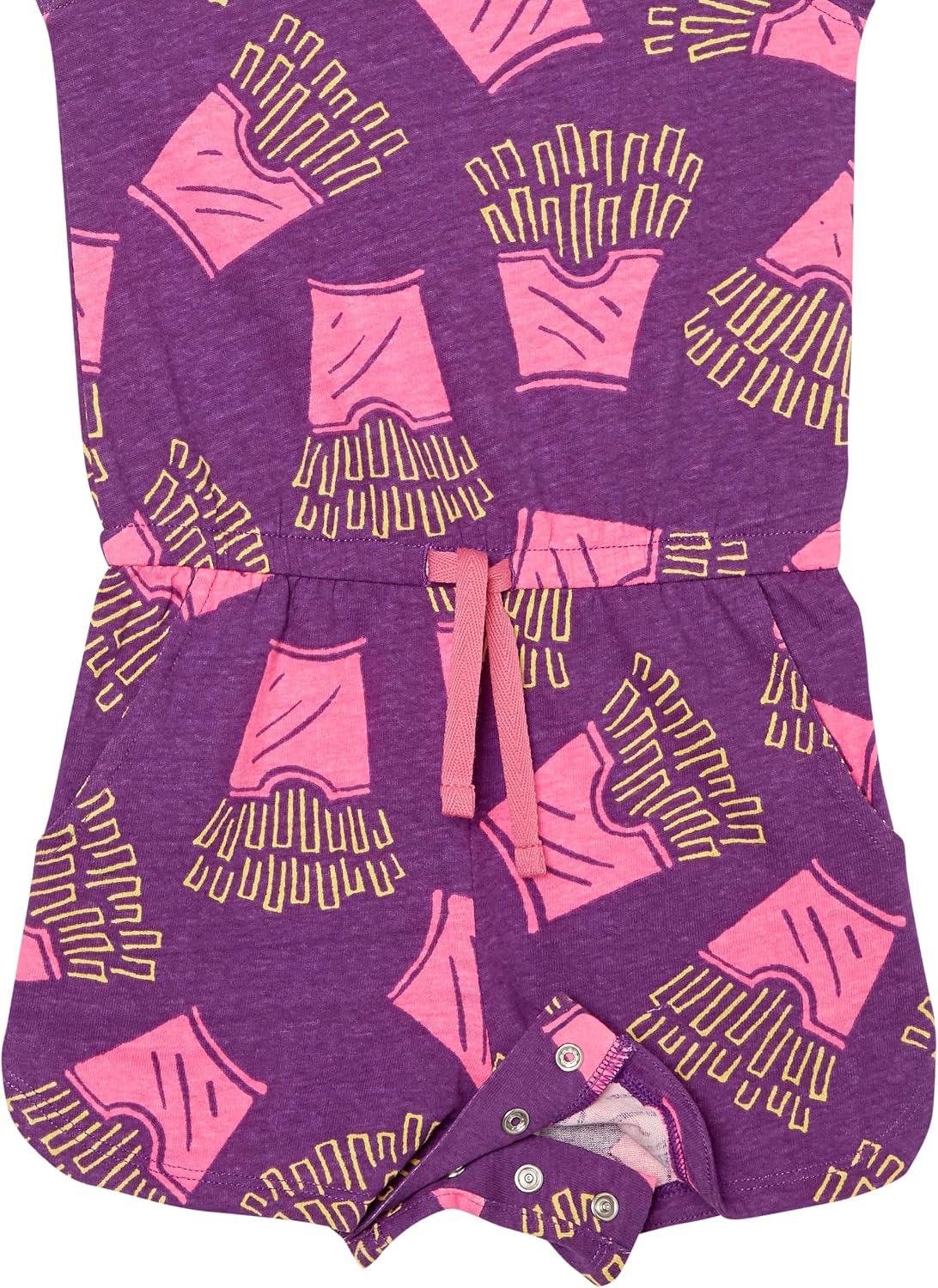 Amazon Essentials Girls and Toddlers' Knit Sleeveless Tank Rompers with Pockets, Pack of 2