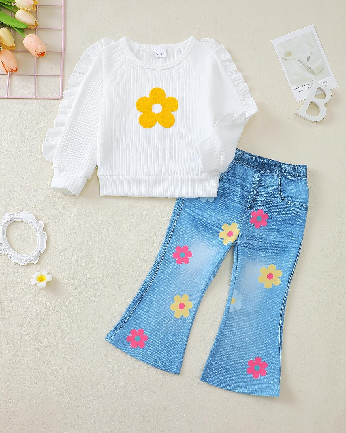 Renotemy Toddler Baby Girl Clothes Fall Winter Outfits Gifts 12Months-5T