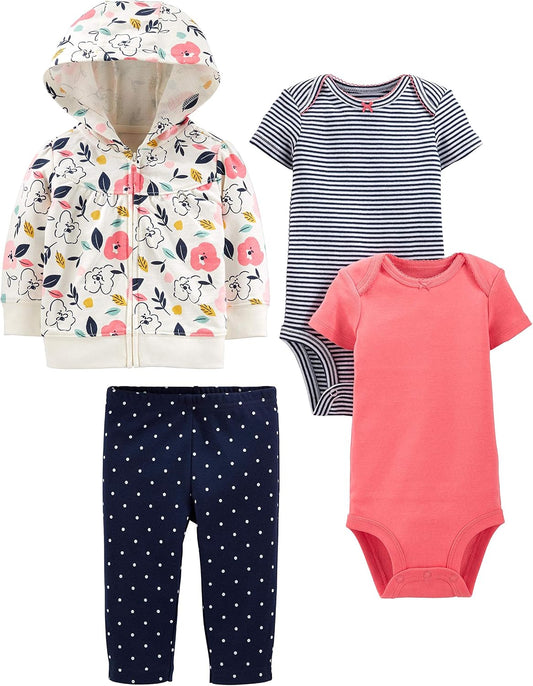 Simple Joys by Carter's Baby Girls 4-piece Jacket, Pant, and Bodysuit Set