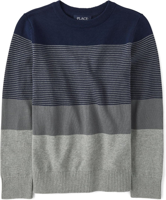 The Children's Place Boys Long Sleeve Crew Neck Pullover Sweater