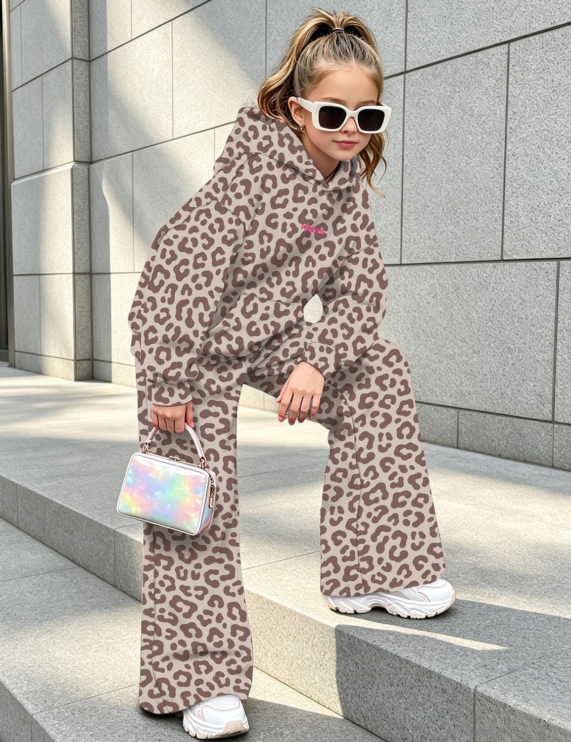MIGU Girls Clothes 2-Piece Fall Winter Hoodie and Sweatpants Set 6-12 Years