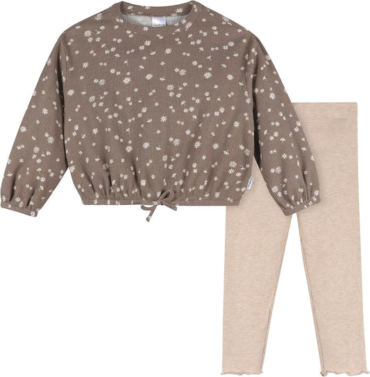 Gerber Baby Girls' 2-piece Long Sleeve Top and Legging Set