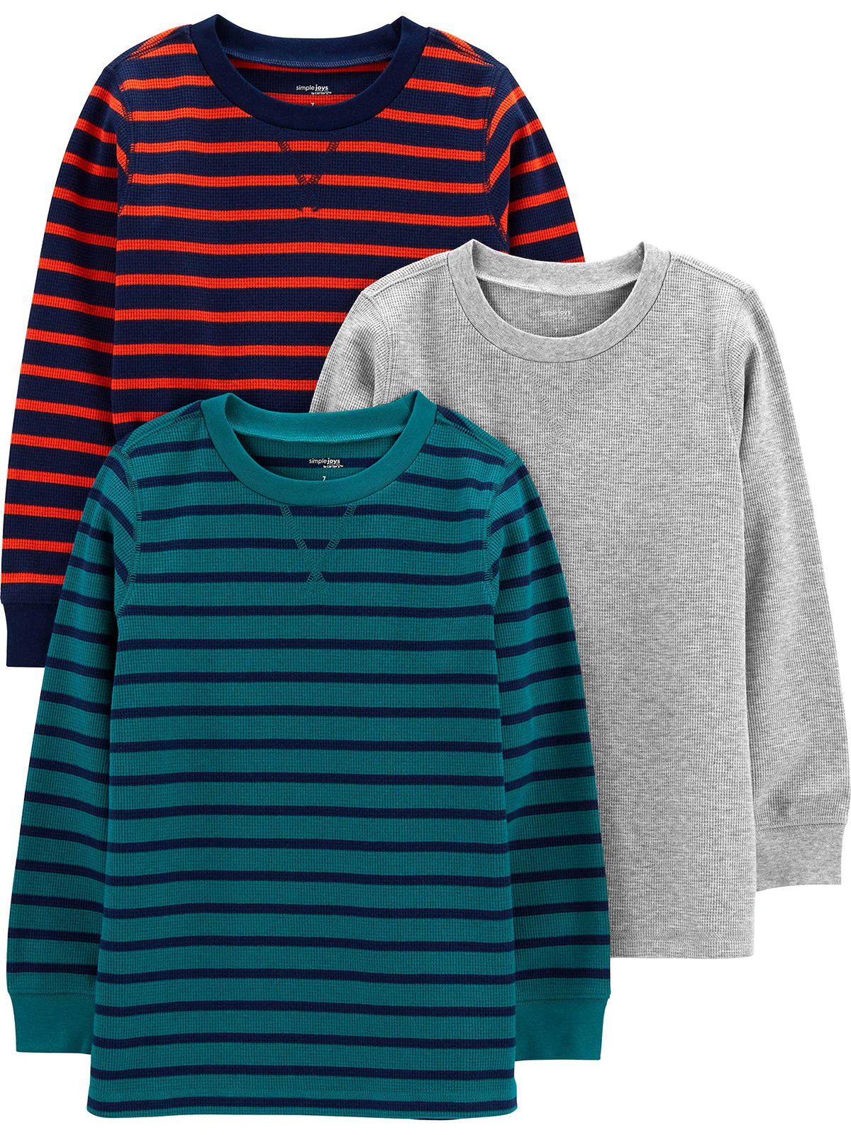 Simple Joys by Carter's Boys 3-Pack Thermal Long Sleeve Shirts