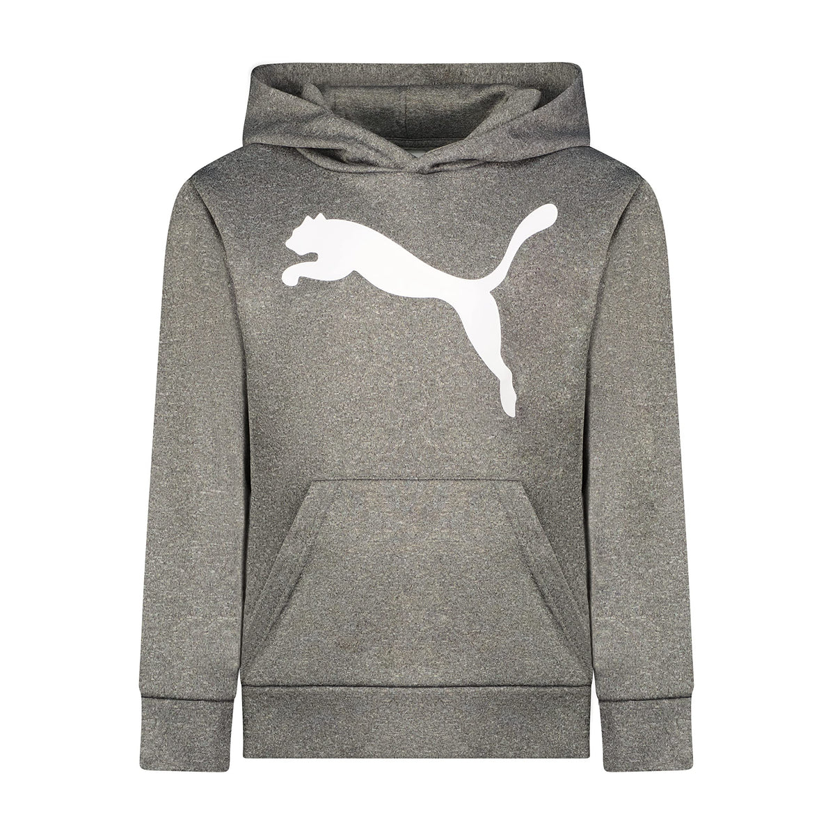 PUMA Boys' Logo Pullover Hoodie, Fleece Sweatshirt, Large Front Pocket
